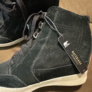 Sorel Black Suede High-Top Sneakers